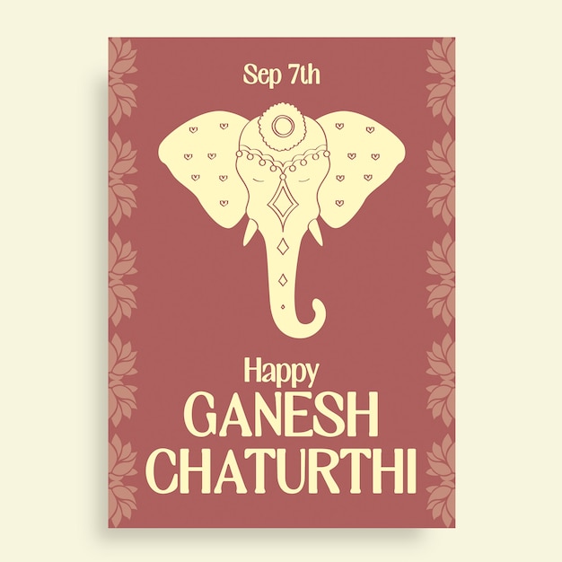 Progettazione del modello del poster di Ganesh Chaturthi