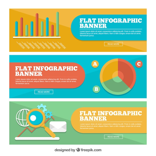 Vettore gratuito raccolta infografica piatte