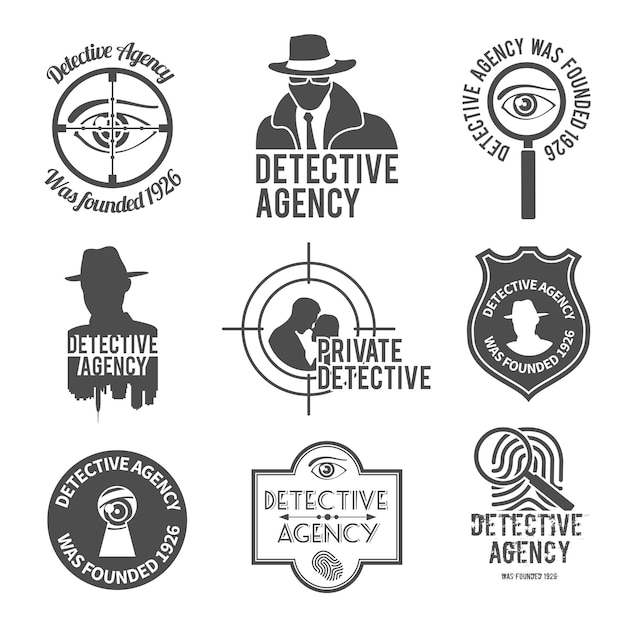 Set logo Detective