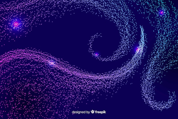 Vettore gratuito sfondo di particelle incandescente