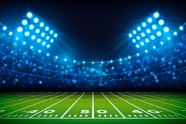 Stadio di football americano realistico