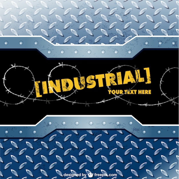 Vettore gratuito template vector metallo industriale