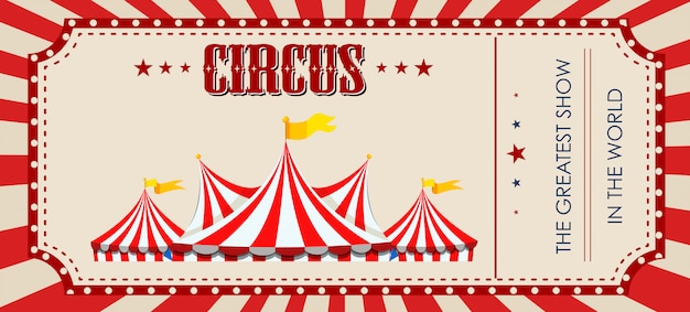 Un modello di biglietto del circo