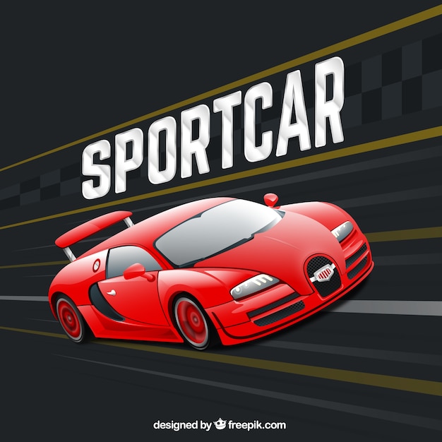 Vettore auto sportiva