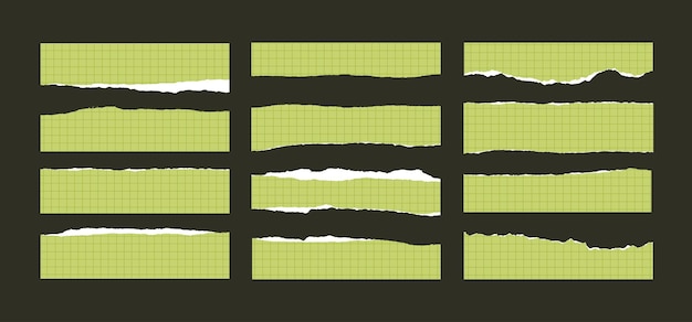 Vettore carta griglia strappata