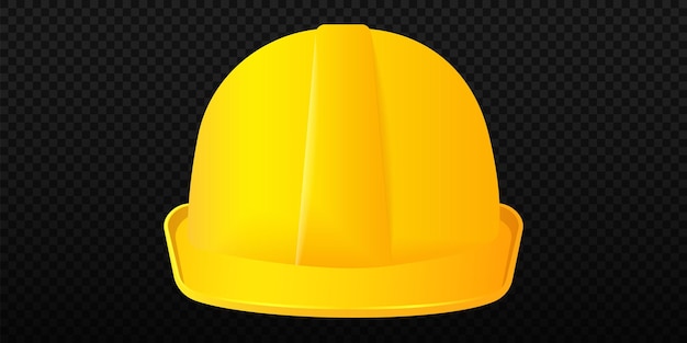 Casco di protezione giallo Industria della costruzione di sicurezza con copricapo rigido