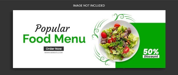 cibo Facebook copertina social media modello ristorante banner design banner web