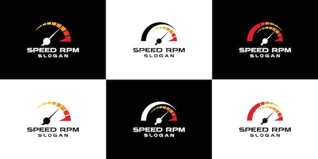 Collezione logo tachimetro rpm