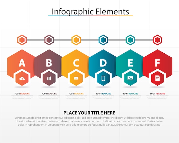 colorato modello astratto business infographic