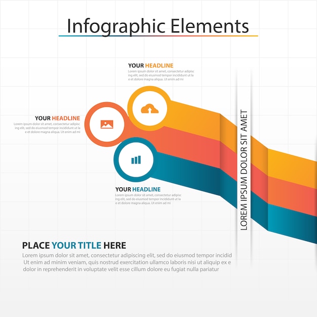 colorato modello astratto business infographic