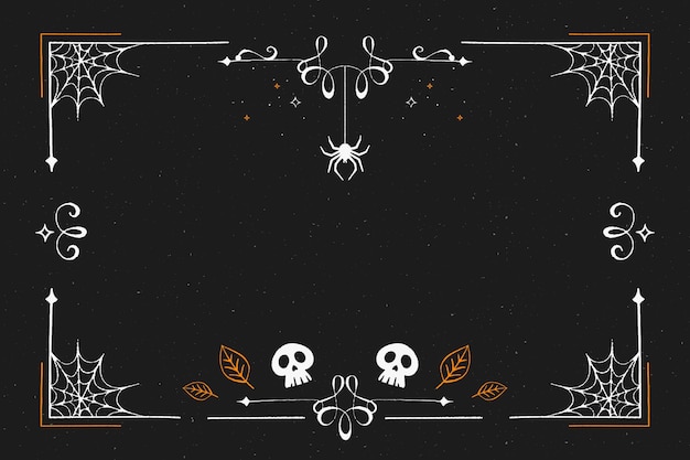 Cornice di halloween design piatto