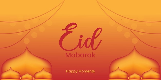 Vettore design creativo di poster di eid mubarak e eid ulfitr