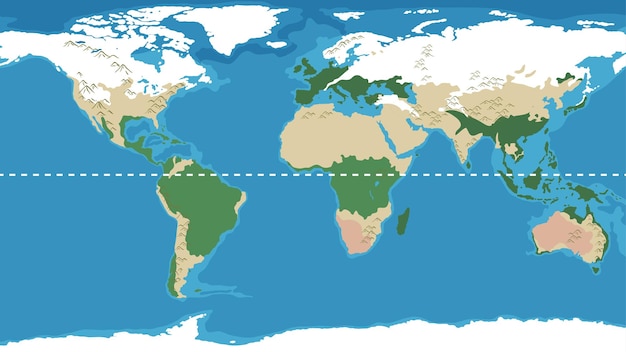 Vettore design in miniatura con mappa del mondo