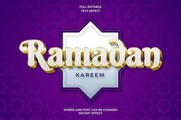 EFFETTO TESTO MODIFICABILE RAMADAN KAREEM VIOLA