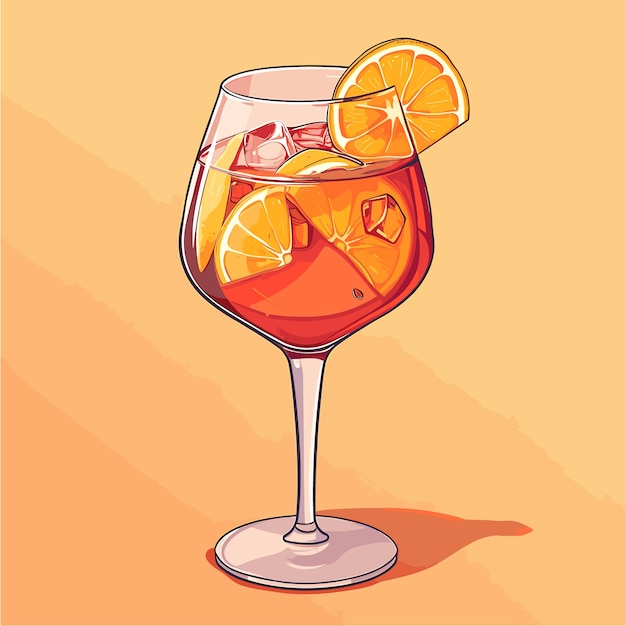 Vettore ezra jack keats ispirato dall'illustrazione di aperol spritz