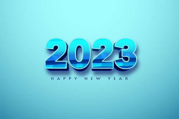 Felice anno nuovo 2023 in blu