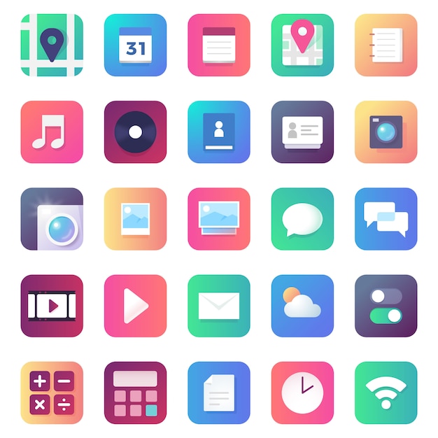 Icone di app per smartphone
