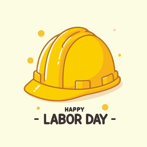 Vettore illustrazione vettoriale di happy labor day