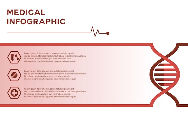 Illustrazione vettoriale infografica banner medico