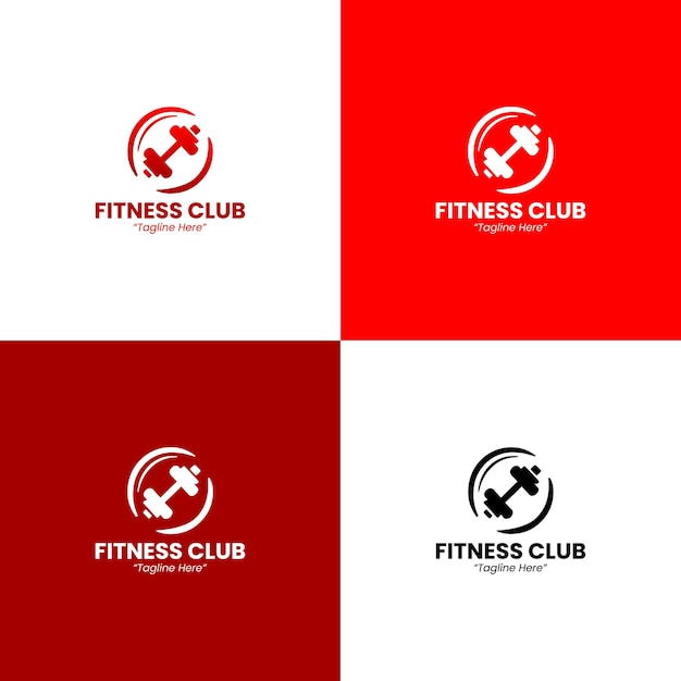 Vettore logo del fitness club