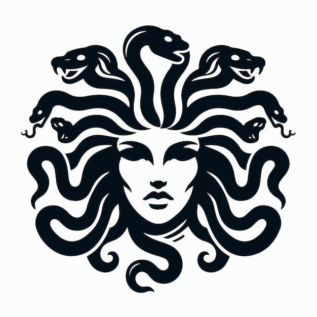 Vettore logo della medusa