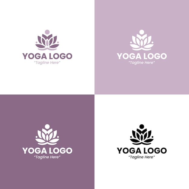 Vettore logo dello yoga