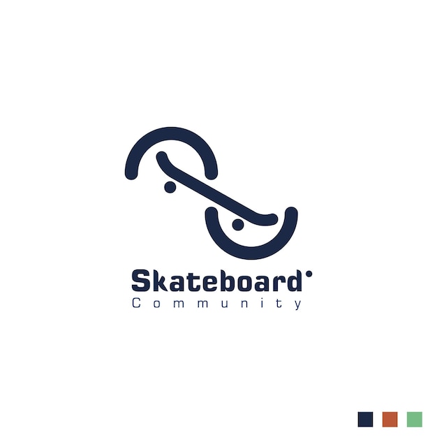 logo vettoriale della comunità di skateboard