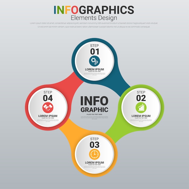 Modello di business infografica. opzione di layout per il web design.