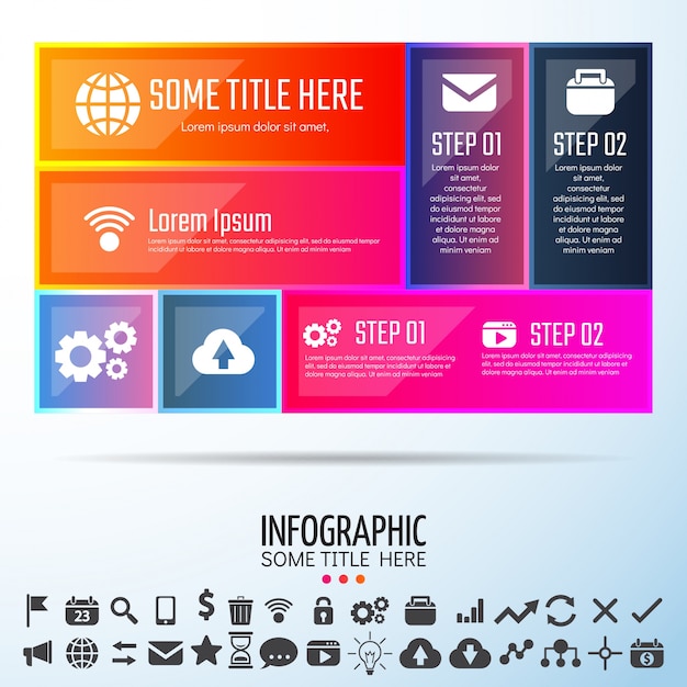 Vettore modello di disegno di infographics