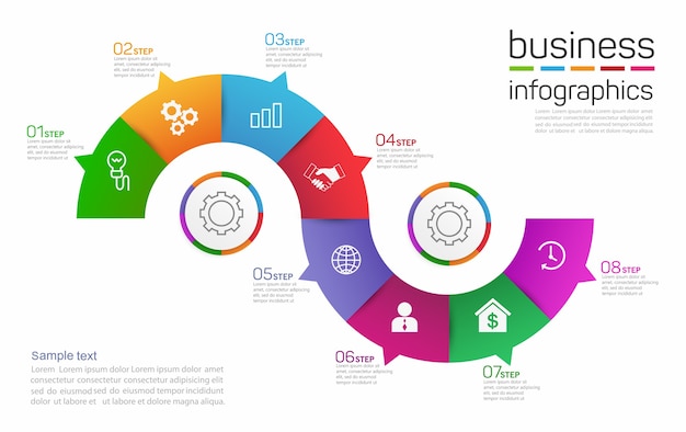 modello di infografica con opzioni o passaggi