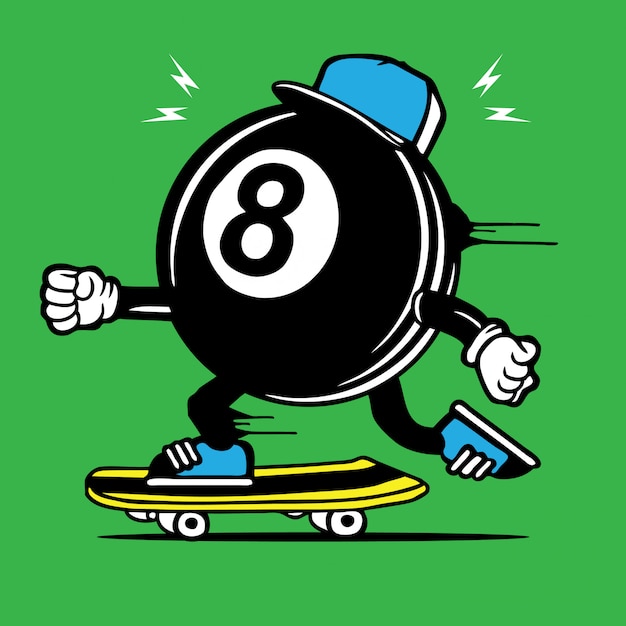 Personaggio Skateboard 8th Ball Skater