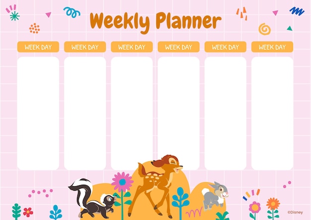 Planner settimanale Bambi