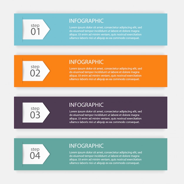 presentazione passaggi infografica