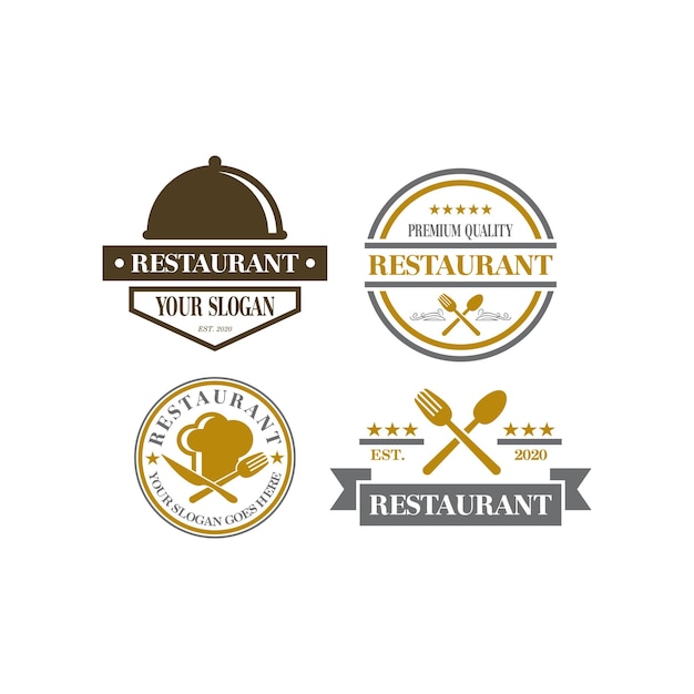 ristorante logo cibo logo vettoriale