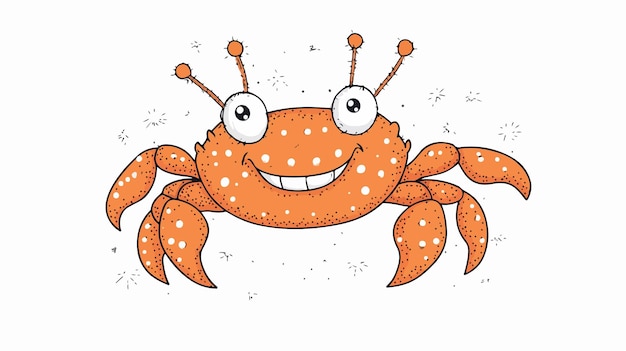 Scheda da colorare Cute Crab DottoDot per bambini