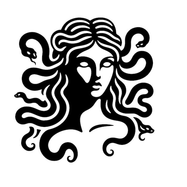 Vettore semplice illustrazione vettoriale di medusa