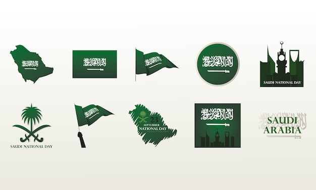 Set di icone arabia saudita