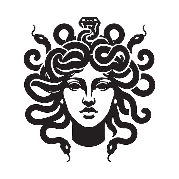 Vettore testa di medusa svg