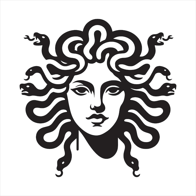 Vettore testa di medusa svg