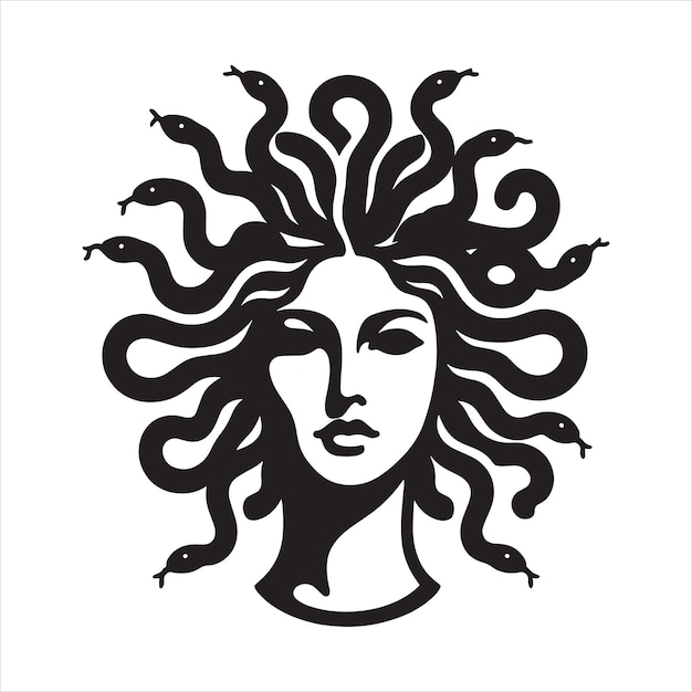 Vettore testa di medusa svg