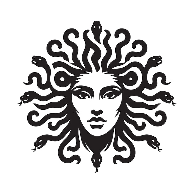 Vettore testa di medusa svg