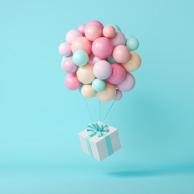 3D-ballonnen en geschenkdoos