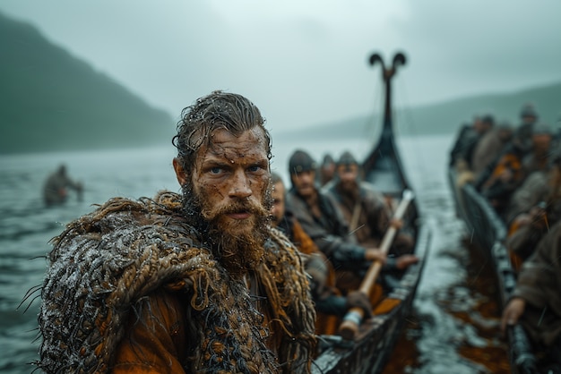 Gratis Foto diverse viking mannen in de open lucht