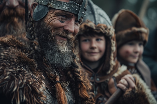 Gratis Foto diverse viking mannen in de open lucht