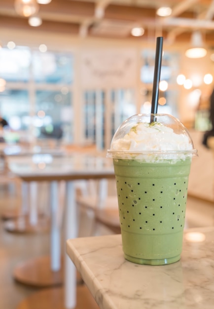 Gratis Foto groene thee frappe