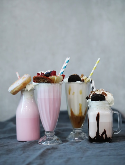 Gratis Foto heerlijke milkshakes