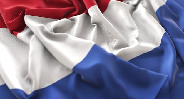 Gratis Foto nederlandse vlag ruffled mooi wegende macro close-up shot