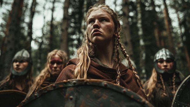 Gratis Foto portret van een scandinavische vrouwelijke viking