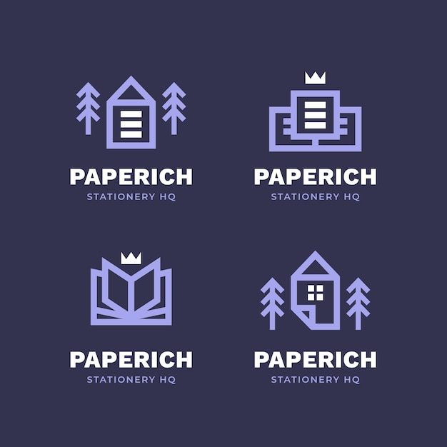 Gratis Vector briefpapier winkel logo ontwerp