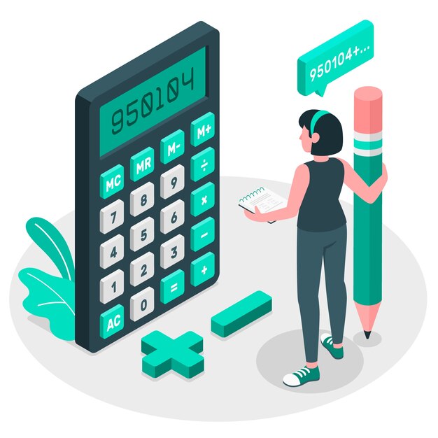 Calculator concept illustratie